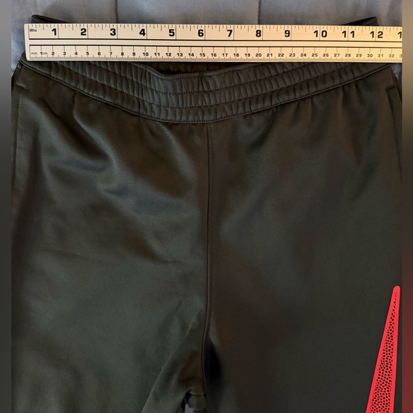Nike Youth Large Dark Gray Black Jogger Pants Orange Swoosh Athletic - Picture 4 of 13